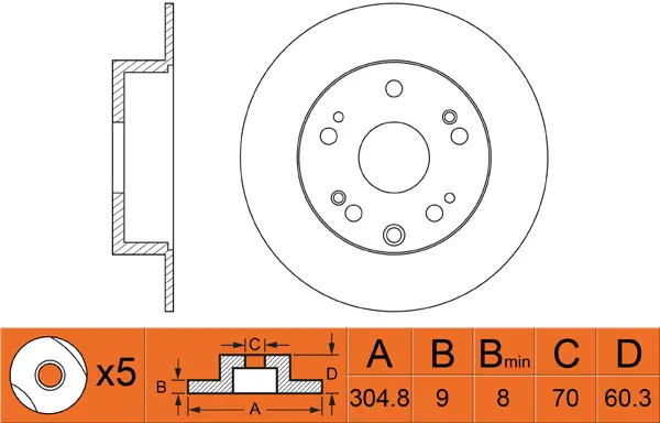 Disque de frein FIT FR0517