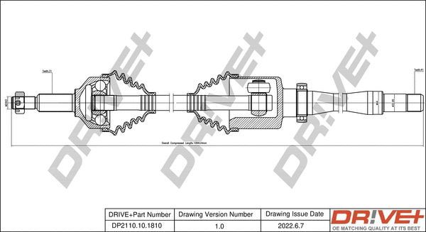 Arbre de transmission Dr!ve+ DP2110.10.1810