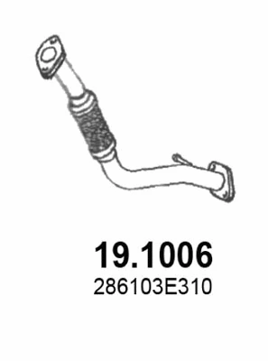 Tuyau d'échappement ASSO 19.1006