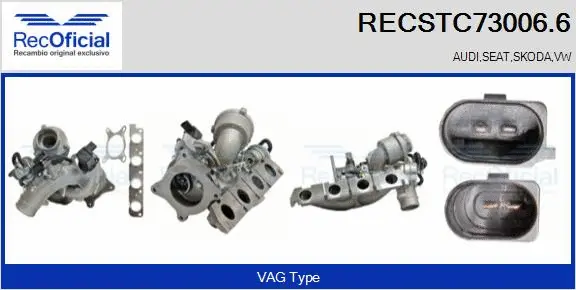 Turbocompresseur, suralimentation RECOFICIAL RECSTC73006.6