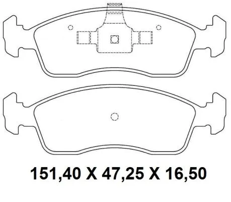 Kit de plaquettes de frein, frein à disque NAKATA NKF 1317P