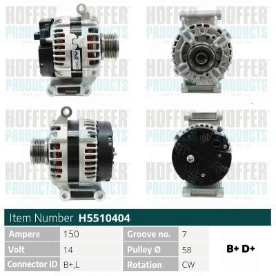 Alternateur HOFFER H5510404