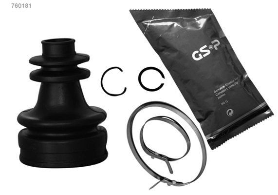 Jeu de joints-soufflets, arbre de commande GSP-BR 760181