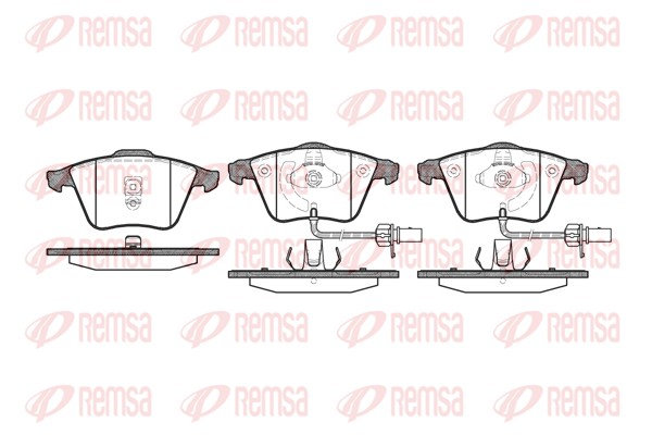 Kit de plaquettes de frein, frein à disque REMSA 0964.02