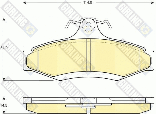 Kit de plaquettes de frein, frein à disque GIRLING 6131721