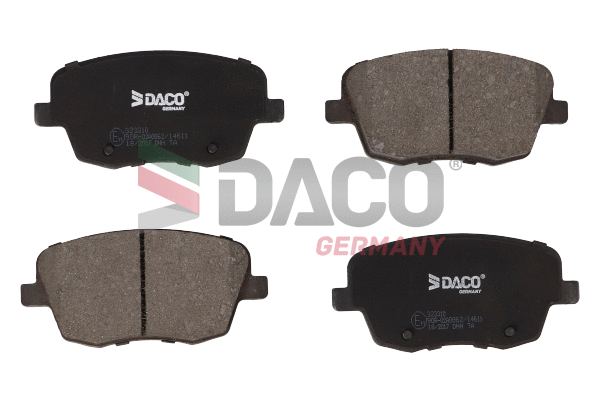 Kit de plaquettes de frein, frein à disque DACO Germany 323310