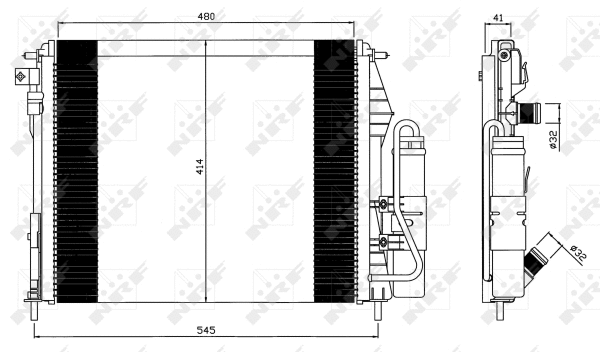 Condenseur, climatisation NRF 35547