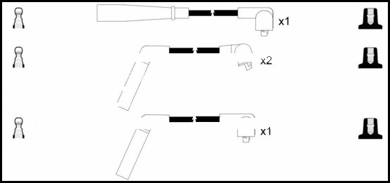 Kit de câbles d'allumage LEMARK HOES140