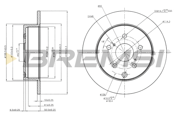 Disque de frein BREMSI CD7409S