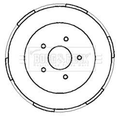 Tambour de frein BORG & BECK BBR7186