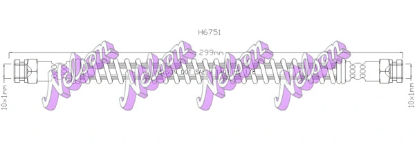 Flexible de frein KAWE H6751