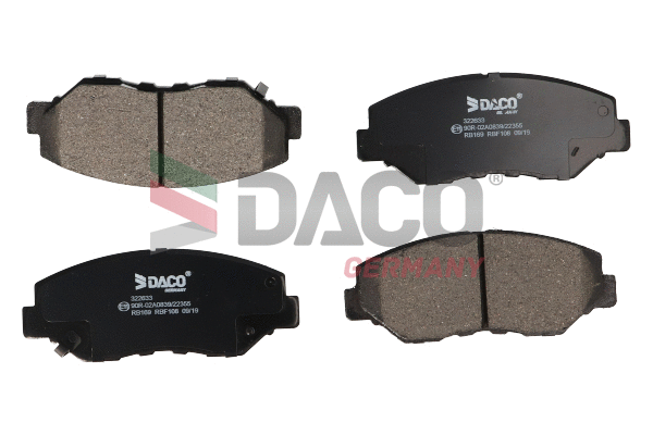 Kit de plaquettes de frein, frein à disque DACO Germany 322633