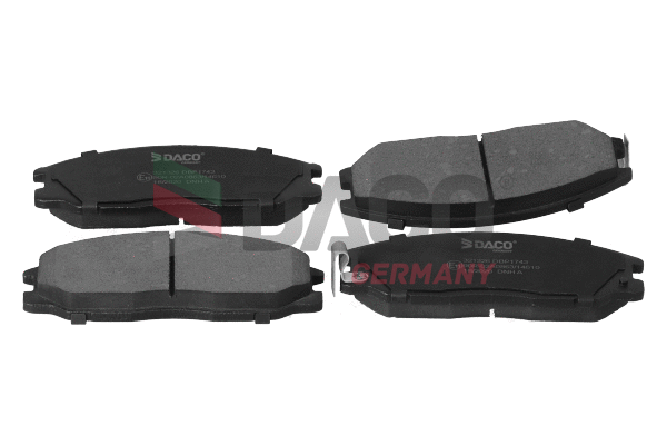 Kit de plaquettes de frein, frein à disque DACO Germany 321326
