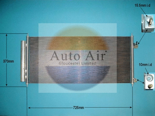 Condenseur, climatisation AUTO AIR GLOUCESTER 16-9947