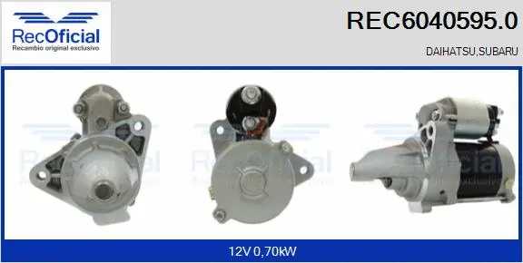 Démarreur RECOFICIAL REC6040595.0