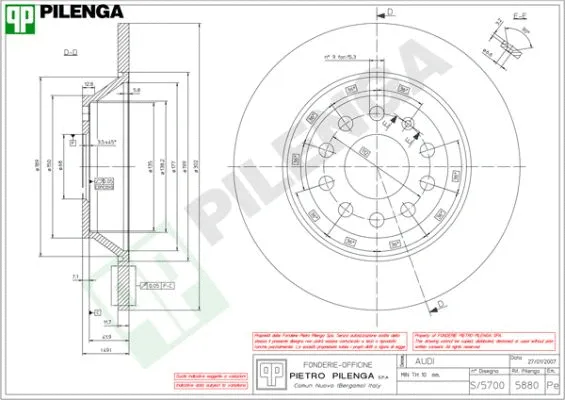 Disque de frein PILENGA 5880