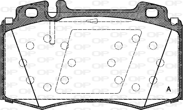 Kit de plaquettes de frein, frein à disque OPEN PARTS BPA0769.00
