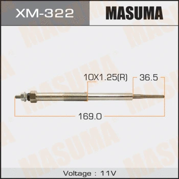 Bougie de préchauffage MASUMA XM-322