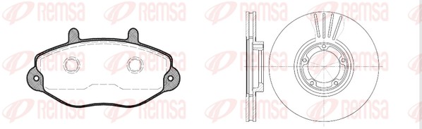 Kit de freins, frein à disques REMSA 8392.00