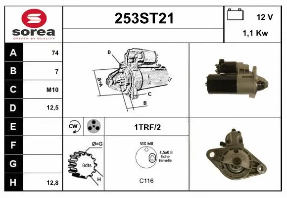 Démarreur STARTCAR 253ST21