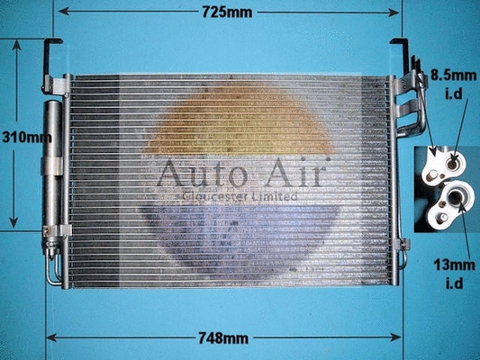 Condenseur, climatisation AUTO AIR GLOUCESTER 16-1156