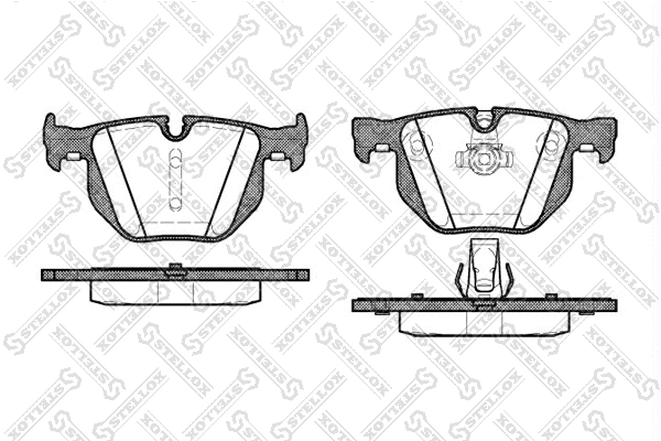 Kit de plaquettes de frein, frein à disque STELLOX 392 060-SX