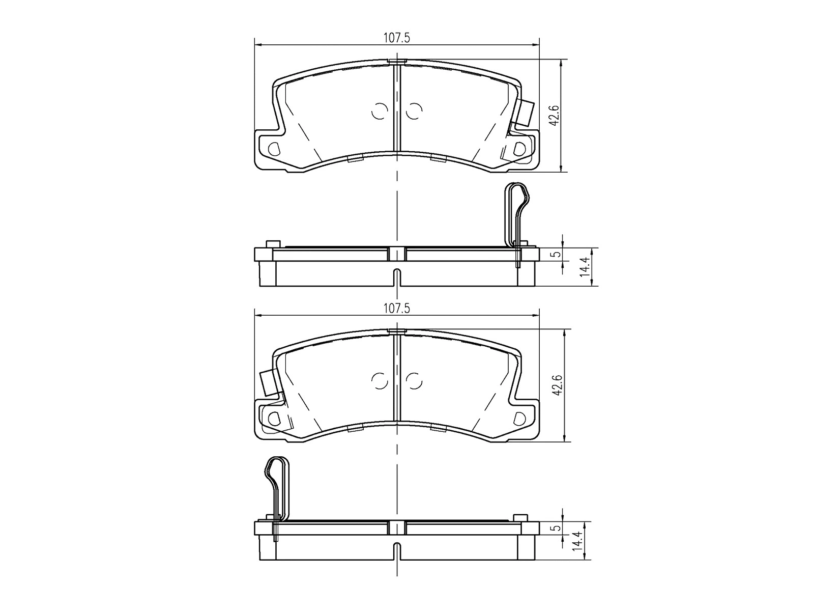 Kit de plaquettes de frein, frein à disque A.Z. Meisterteile AZMT-44-022-1355