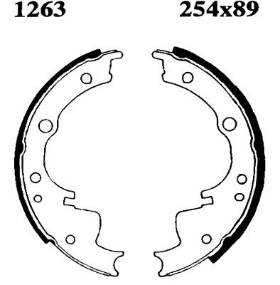 Jeu de mâchoires de frein BSF 01263
