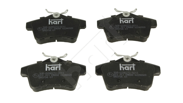 Kit de plaquettes de frein, frein à disque HART 253 761
