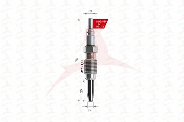 Bougie de préchauffage MEHA AUTOMOTIVE MH70138
