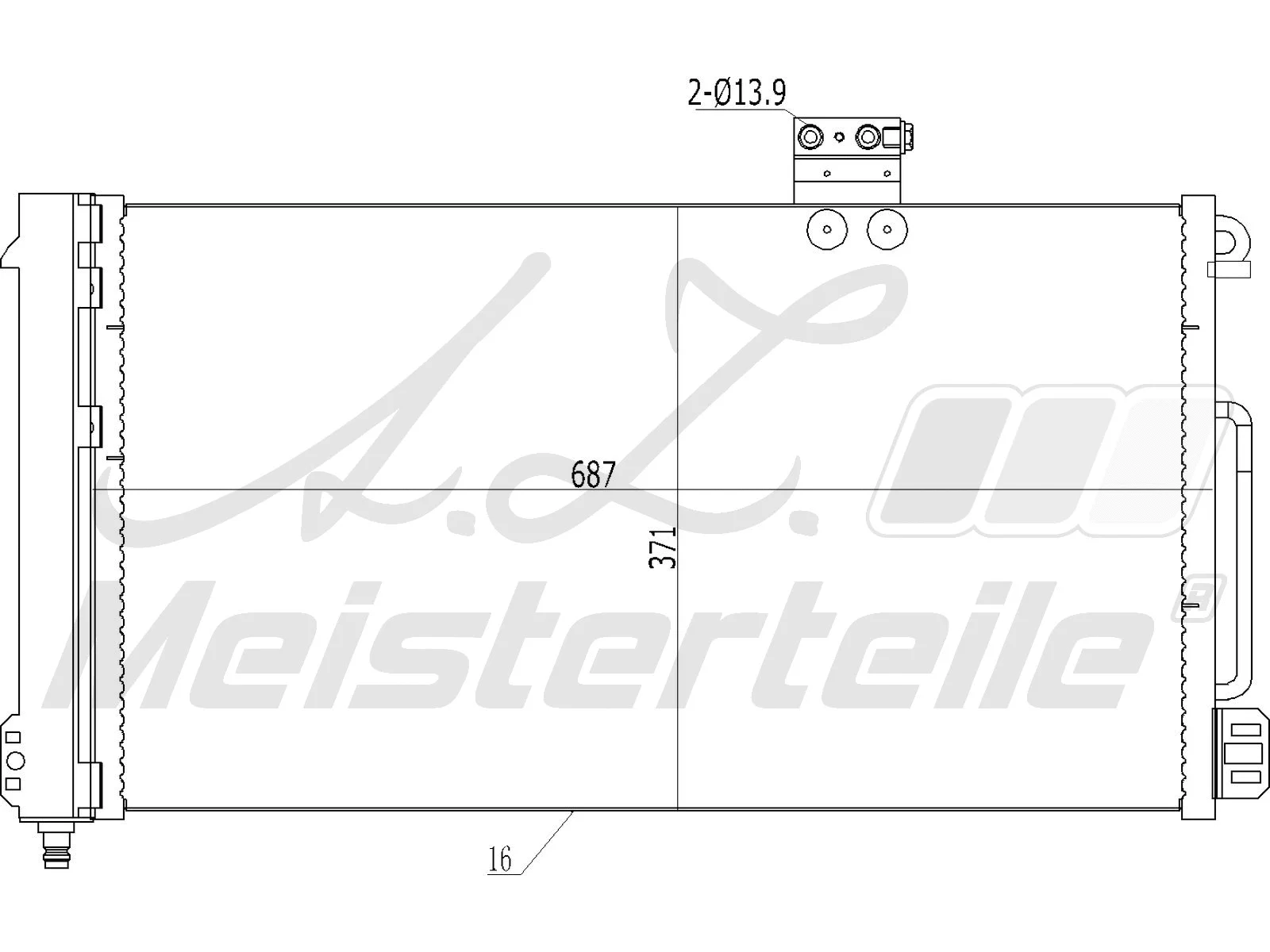 Condenseur, climatisation A.Z. Meisterteile AZMT-45-030-1082