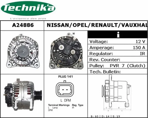 Alternateur Technika A24886