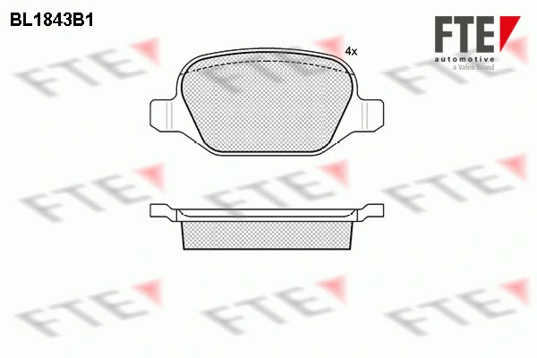 Kit de plaquettes de frein, frein à disque FTE 9010422