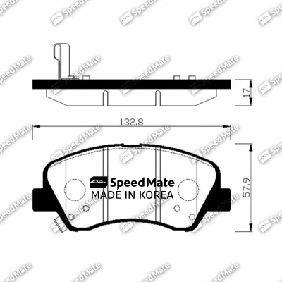 Kit de plaquettes de frein, frein à disque SpeedMate SM-BPH047