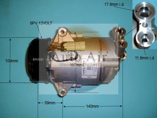 Compresseur, climatisation AUTO AIR GLOUCESTER 14-9711