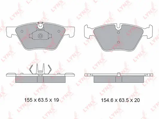 Kit de plaquettes de frein, frein à disque LYNXAUTO BD-1434