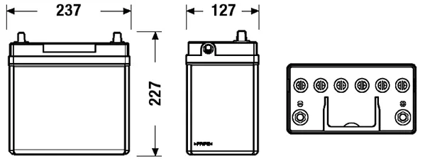 Batterie de démarrage CENTRA CB456