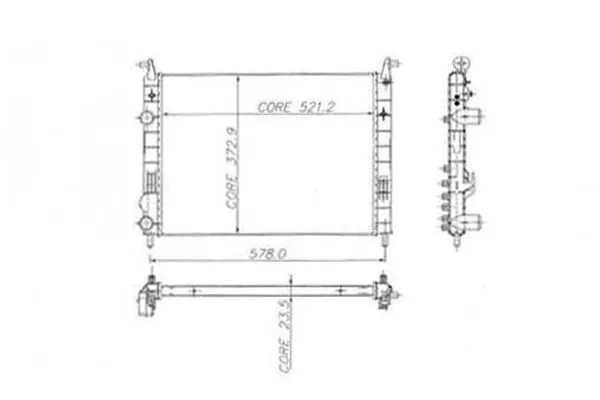 Radiateur, refroidissement du moteur ORDONEZ 2062036