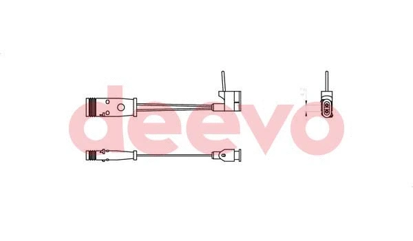 Contact d'avertissement, usure des plaquettes de frein DEEVO BW11000