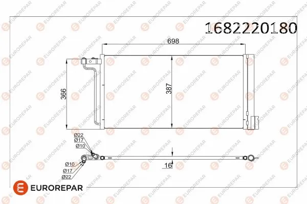 Condenseur, climatisation EUROREPAR 1682220180