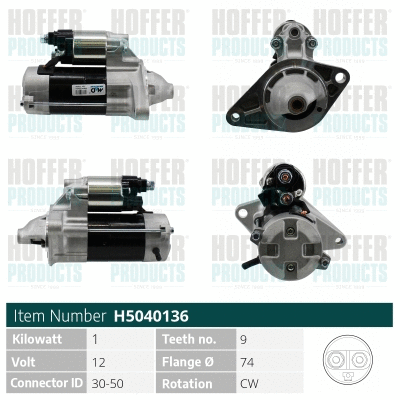 Démarreur HOFFER H5040136