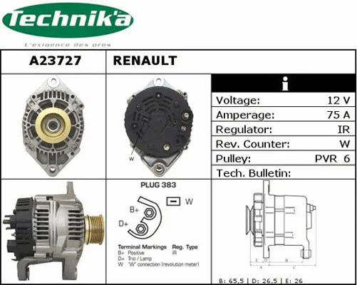 Alternateur Technika A23727