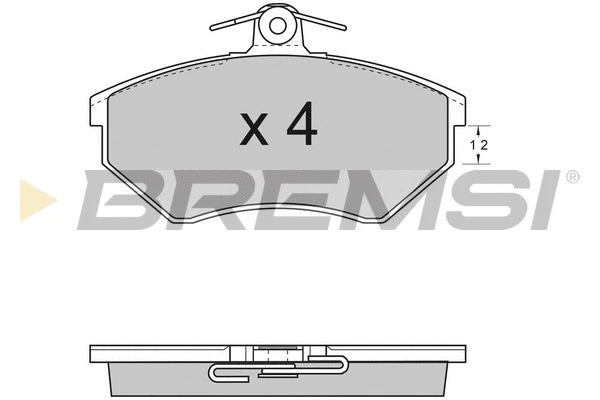 Kit de plaquettes de frein, frein à disque BREMSI BP2531