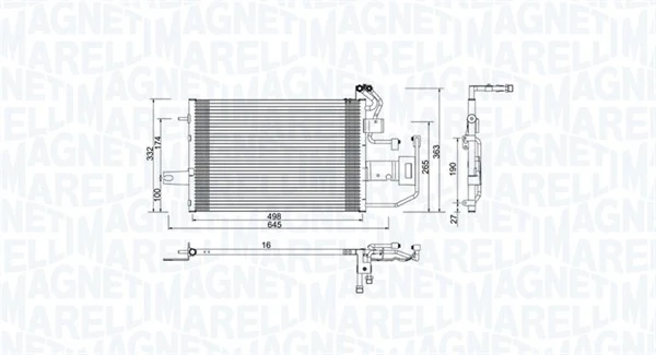 Condenseur, climatisation MAGNETI MARELLI 350203997000
