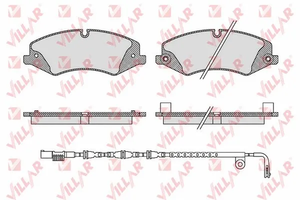 Kit de plaquettes de frein, frein à disque VILLAR 626.1616B