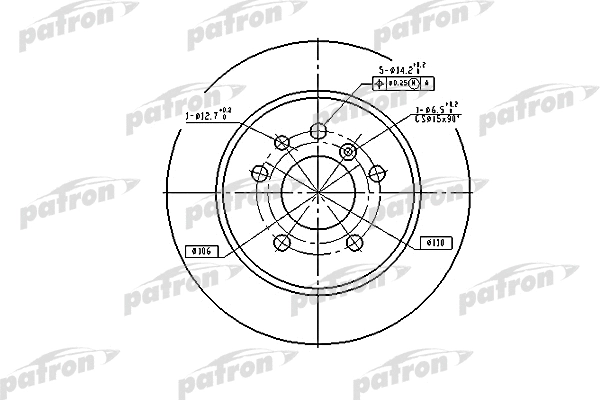 Disque de frein PATRON PBD1613