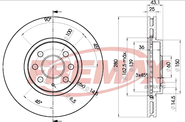 Disque de frein FREMAX BD-9007