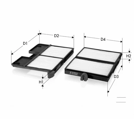 Filtre, air de l'habitacle TECNECO FILTERS CK9740-2