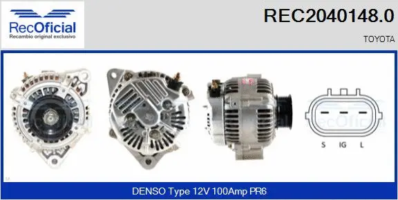 Alternateur RECOFICIAL REC2040148.0