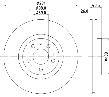 Disque de frein PAGID 50122